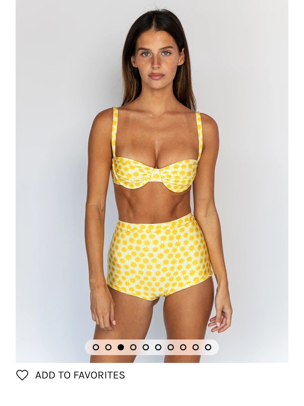 NWT Skatie Yellow Daisy High-Waist Bikini